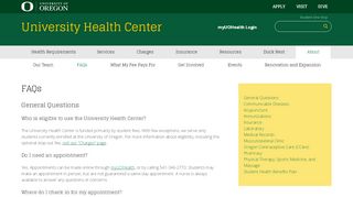 
                            4. FAQs | University Health Center - My Uo Health Student Portal