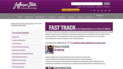 Fast-Track & Workforce Education - Jefferson State ...