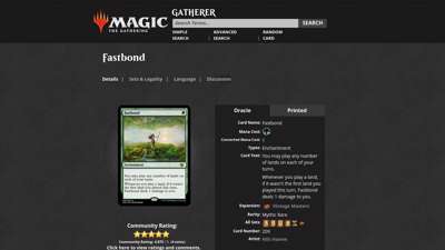 Fastbond (Vintage Masters) - Gatherer - Magic: The Gathering