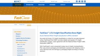 
                            1. FastClass® | Accurate, Timely LTL Freight Classification Content - Fastclass Portal