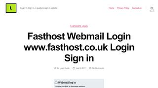 
                            8. Fasthost Webmail Login www.fasthost.co.uk Login Sign in - Fasthosts Webmail Portal Page