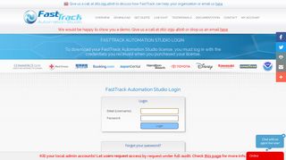 
                            6. FastTrack Account Login - FastTrack Automation Studio - Fasttrak Cloud Portal