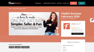 
FEABIE Reviews January 2020 | DatePerfect  
