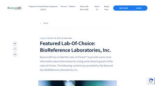 
                            8. Featured Lab-Of-Choice: BioReference Laboratories, Inc ... - Bioreference Physician Portal