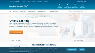 Features of 365 Online Banking - Bank of Ireland - Banking 365 Portal