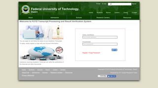 
                            8. Federal University of Technology, Owerri > Home - Futo Portal