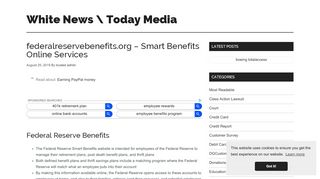 
                            4. federalreservebenefits.org - Smart Benefits Online Services - Federal Reserve Smartbenefits Login