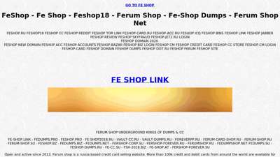 FeShop  Fe Shop  Feshop18 - Ferum Shop  Fe-Shop Dumps