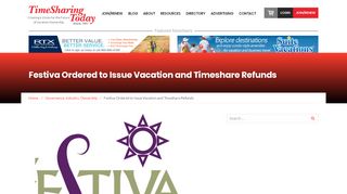 
                            7. Festiva Ordered to Issue Vacation and Timeshare Refunds ... - Festiva Portal