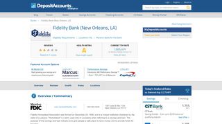 
                            4. Fidelity Bank (New Orleans, LA) Reviews and Rates - Louisiana - Fidelity Homestead Portal