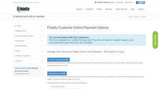 
                            5. Fidelity Customer Online Payment Options - Fidelity ... - Fidelity Communications Email Portal