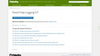 
                            2. Fidelity Login Help and FAQ - Fidelity Investments
