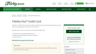 
                            3. Fidelity Visa Credit Card | Fidelity Bank - Lion Bank Credit Card Portal