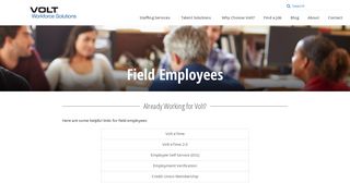 
                            2. Field Employees - Volt Workforce Solutions - Volt Employee Self Service Portal
