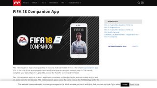 
FIFA 18 Companion App – FIFPlay  
