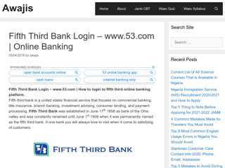 Fifth Third Bank Login – www.53.com | Online Banking — Awajis