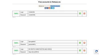 filebase.ws - free accounts, logins and passwords - Filebase Ws Portal