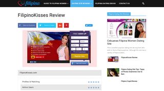 
FilipinoKisses Review - Filipina Dating Sites  
