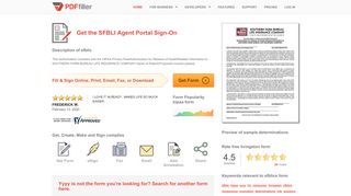 
                            5. Fillable Online SFBLI Agent Portal Sign-On Fax Email Print ... - Sfbli Agent Portal