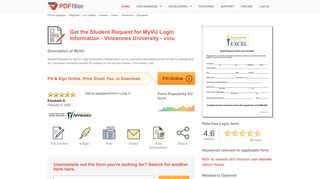 
                            9. Fillable Online vinu Student Request for MyVU Login ... - Myvu Portal