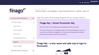 
                            2. Finago Key - log in to Procountor - Procountor Portal