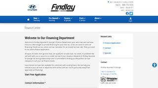 
                            5. Finance Center | Findlay Hyundai St George - St George Equipment Finance Portal