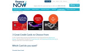 
                            7. Finance Now | Purple Visa Card | Warehouse Money Visa Card - The Warehouse Money Portal