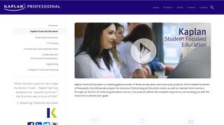 Financial Education – Kaplan Professional Education - Kaplan University Portal Insurance