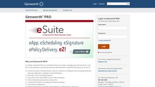 
Financial Professional Login - Genworth PRO  
