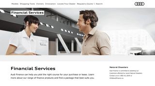 
                            3. Financial Services > Audi Canada - Audi Finance Canada Portal