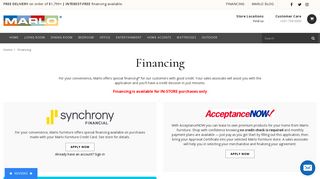 
                            2. Financing | Marlo Furniture - Marlo Furniture Credit Card Portal
