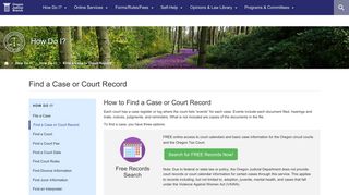 
                            2. Find a Case or Court Record - Oregon Judicial Department - Oregon.gov - Portal Courts Oregon Gov