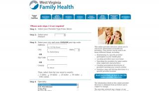 
                            3. Find a Doctor - Health - West Virginia Family Health Provider Portal