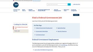 
                            4. Find a Federal Government Job - USA.gov - Usgovjobs Portal