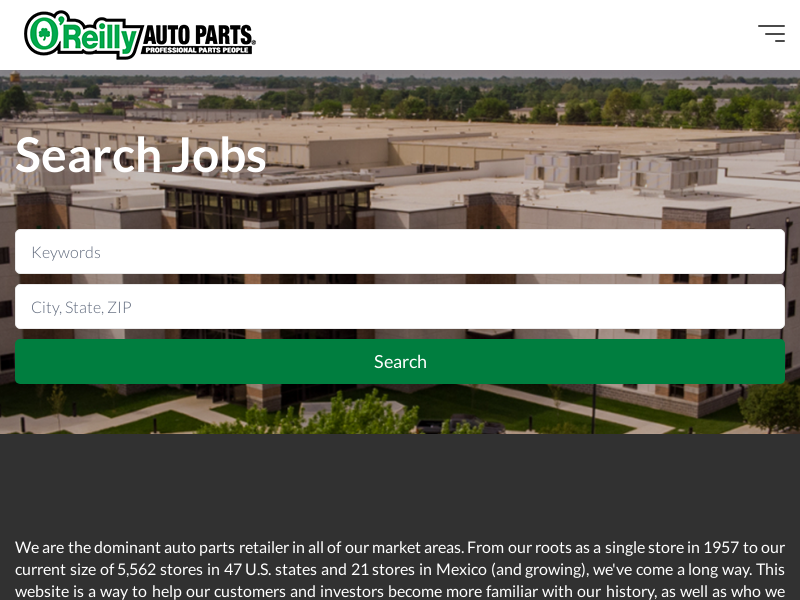 
                            5. Find a Job | O'Reilly Automotive Stores, Inc.
