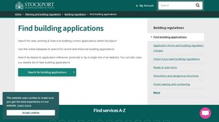 
                            4. Find building applications - Stockport Council - Stockport Planning Portal