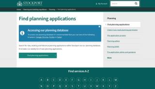 
                            1. Find planning applications - Stockport Council - Stockport Planning Portal