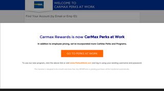 
                            7. Find Your Account (by Email or Emp ID) - CarMax Perks at Work - Carmax World Login