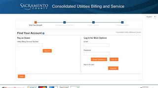 
                            7. Find Your Account - Consolidated Utilities Billing and Service ... - Sacramento Utilities Portal