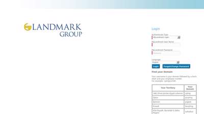 
                            1. Find your Domain - Landmark Group