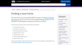 
                            7. Finding a new home | SCARBOROUGH.GOV.UK - Yorkshire Housing Homechoice Portal