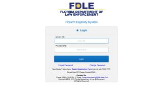 
                            1. Firearm Eligibility System | Login Page - Fdle Background Check Portal