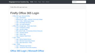 
                            5. Firefly Office 365 Login - Duck DNS - Kesgrave High School Firefly Portal