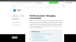 
                            5. Firefox Accounts - Managing account data | How to | Mozilla ... - Firefox Account Sign Up
