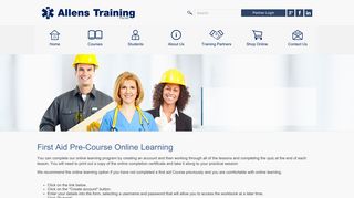 
                            2. First aid Pre-course online learning - Allens Training - Allens Training Portal