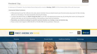 
                            5. First American Bank - First American Bank Online Banking Portal