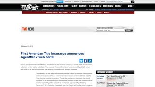 
                            4. First American Title Insurance announces AgentNet 2 web portal - First American Title Insurance Agent Net Portal