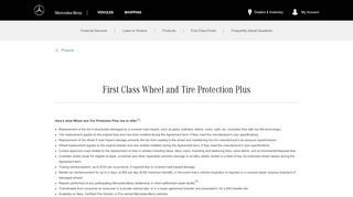 
First Class Wheel and Tire Protection | Mercedes-Benz USA  
