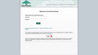 First Indemnity Insurance of Hawaii, Inc. - Insured Portal