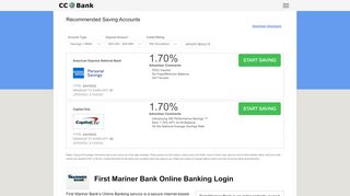 
First Mariner Bank Online Banking Login - CC Bank  
